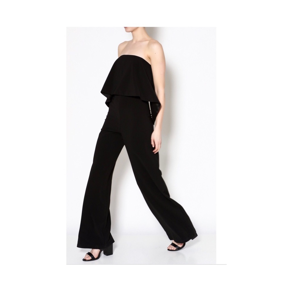 Black Strapless Jumpsuit